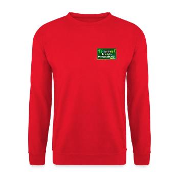 Einschulung Schulanfang HURRA - Unisex Pullover - Rot - Vorne - Alina (178cm) & Michal (187cm)