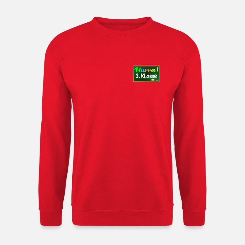 Grundschule 3. Klasse - Schultafel - Unisex Pullover - Rot