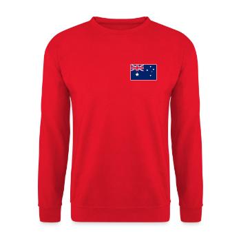 Australia Flag Classic Frame - Unisex Pullover - Rot - Vorne - Alina (178cm) & Michal (187cm)