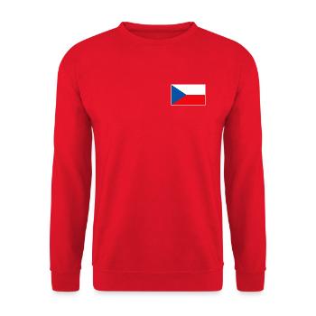 Czech Republic Flag Classic Frame - Unisex Pullover - Rot - Vorne - Alina (178cm) & Michal (187cm)