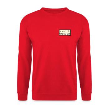 Endlich im Ruhestand 2026 - Unisex Pullover - Rot - Vorne - Alina (178cm) & Michal (187cm)