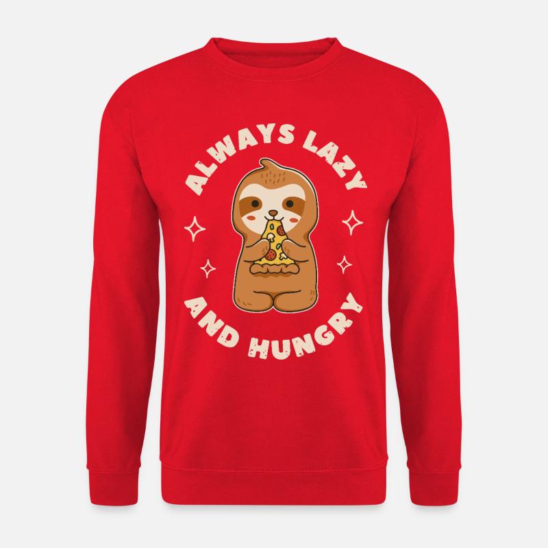 Always Lazy and Hungry - Unisex Sweatshirt - red