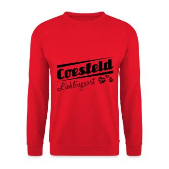 Coesfeld - Lieblingsort mit Stadtnamen - Unisex Pullover - Rot - Vorne - Alina (178cm) & Michal (187cm)