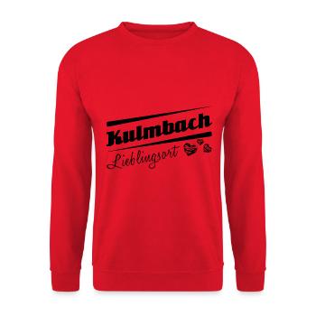 Kulmbach - Lieblingsort mit Stadtnamen - Unisex Pullover - Rot - Vorne - Alina (178cm) & Michal (187cm)