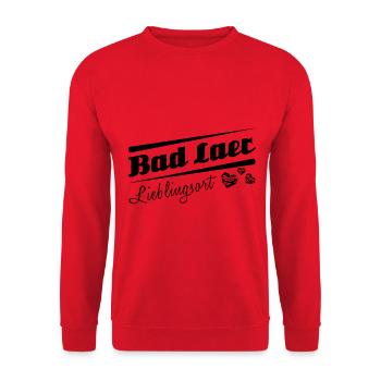 Bad Laer - Lieblingsort mit Stadtnamen - Unisex Pullover - Rot - Vorne - Alina (178cm) & Michal (187cm)