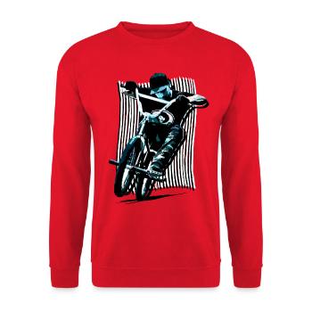 BMX bike | BMX pump track | Gift idea - Unisex Sweatshirt - red - Front - Alina (178cm) & Michal (187cm)