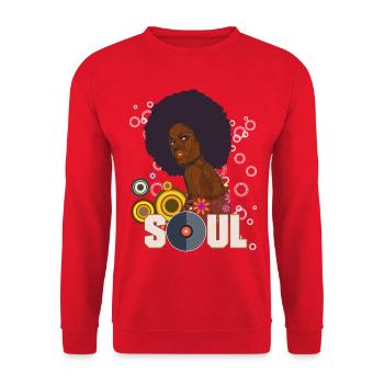 Soul music - Unisex Pullover - Rot - Vorne - Alina (178cm) & Michal (187cm)