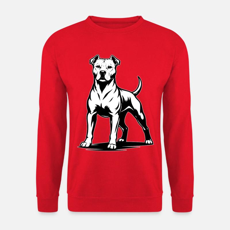 Pitbull in a proud pose - Unisex Sweatshirt - red