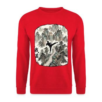Martial arts Martial arts - Unisex Sweatshirt - red - Front - Alina (178cm) & Michal (187cm)
