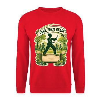 PARK FORM READY - Unisex Pullover - Rot - Vorne - Alina (178cm) & Michal (187cm)