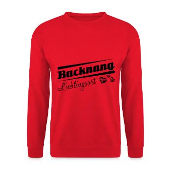 Backnang - Lieblingsort mit Stadtnamen - Unisex Pullover - Rot - Vorne - Alina (178cm) & Michal (187cm)