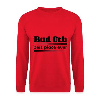 Bad Orb - Stadt best place ever - Unisex Pullover - Rot - Vorne - Alina (178cm) & Michal (187cm)