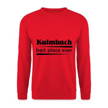 Kulmbach - Stadt best place ever - Unisex Pullover - Rot - Vorne - Alina (178cm) & Michal (187cm)