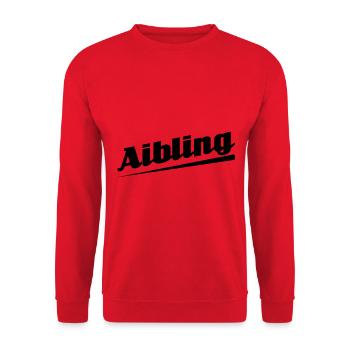 Aibling - Textdesign mit Stadtnamen - Unisex Pullover - Rot - Vorne - Alina (178cm) & Michal (187cm)