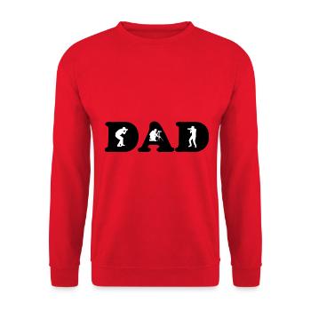 Papa Photographe Papa Photographie - Sweat-shirt Unisexe - rouge - Devant - Alina (178cm) & Michal (187cm)