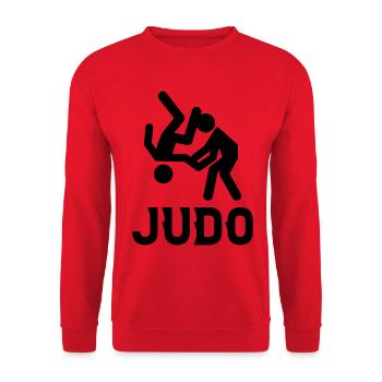 Judo - Sweat-shirt Unisexe - rouge - Devant - Alina (178cm) & Michal (187cm)