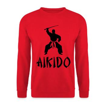 Aikido - Unisex Pullover - Rot - Vorne - Alina (178cm) & Michal (187cm)
