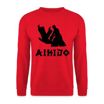 Aikido - Unisex Pullover - Rot - Vorne - Alina (178cm) & Michal (187cm)