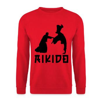 Aikido - Unisex Pullover - Rot - Vorne - Alina (178cm) & Michal (187cm)