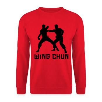 Wing Chun - Sweat-shirt Unisexe - rouge - Devant - Alina (178cm) & Michal (187cm)