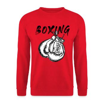 Boxing - Unisex Sweatshirt - red - Front - Alina (178cm) & Michal (187cm)