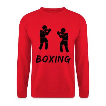 Boxing - Unisex Sweatshirt - red - Front - Alina (178cm) & Michal (187cm)