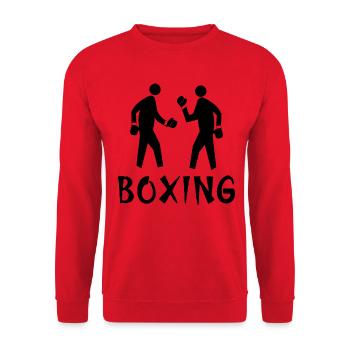 Boxe - Sweat-shirt Unisexe - rouge - Devant - Alina (178cm) & Michal (187cm)