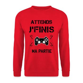 joueur de jeux Vidéo - Sweat-shirt Unisexe - rouge - Devant - Alina (178cm) & Michal (187cm)