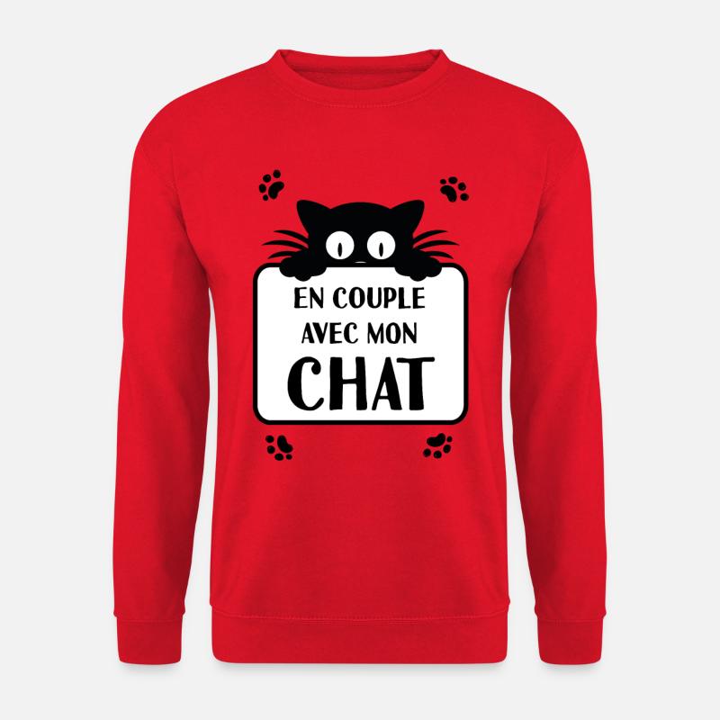 Cute cat - Unisex Sweatshirt - red