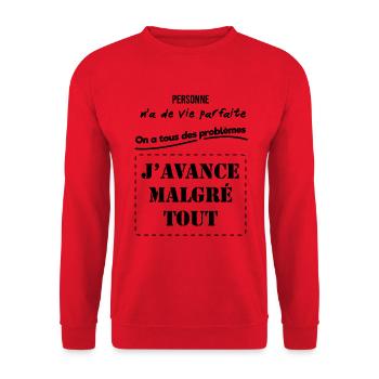 handicapé - Sweat-shirt Unisexe - rouge - Devant - Alina (178cm) & Michal (187cm)