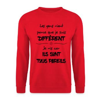 Citation handicap - Sweat-shirt Unisexe - rouge - Devant - Alina (178cm) & Michal (187cm)