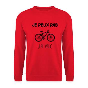 Cadeau cycliste drole - Sweat-shirt Unisexe - rouge - Devant - Alina (178cm) & Michal (187cm)