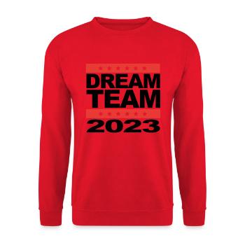 Dream Team - Unisex Sweatshirt - red - Front - Alina (178cm) & Michal (187cm)