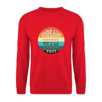 Dream Team - Unisex Sweatshirt - red - Front - Alina (178cm) & Michal (187cm)