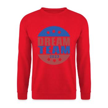 Dream Team - Unisex Sweatshirt - red - Front - Alina (178cm) & Michal (187cm)