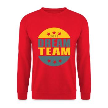 Dream Team - Unisex Sweatshirt - red - Front - Alina (178cm) & Michal (187cm)