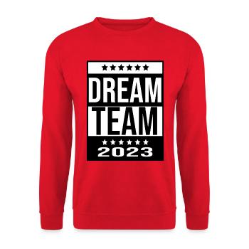Dream Team 2023 - Unisex Sweatshirt - red - Front - Alina (178cm) & Michal (187cm)