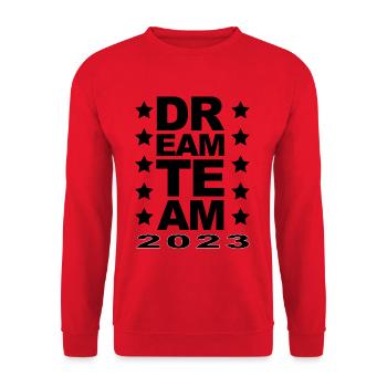 Dream Team 2023 - Unisex Sweatshirt - red - Front - Alina (178cm) & Michal (187cm)