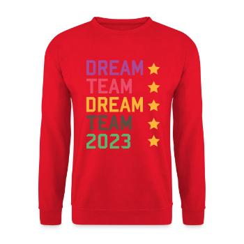 Dream Team 2023 - Unisex Sweatshirt - red - Front - Alina (178cm) & Michal (187cm)