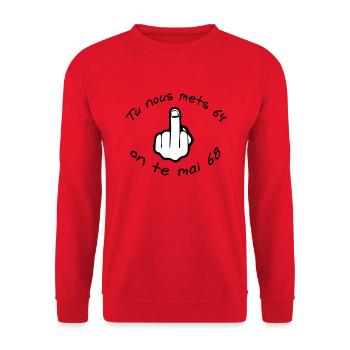 Retraites - Sweat-shirt Unisexe - rouge - Devant - Alina (178cm) & Michal (187cm)