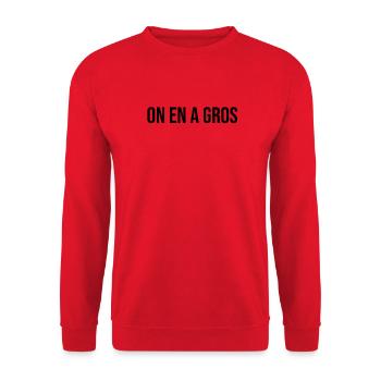 On en a gros !!! - Sweat-shirt Unisexe - rouge - Devant - Alina (178cm) & Michal (187cm)