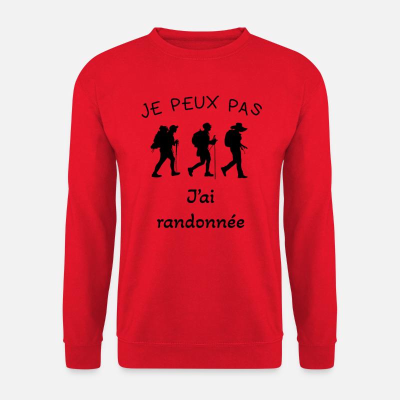 Cadeau Randonneur - Sweat-shirt Unisexe - rouge