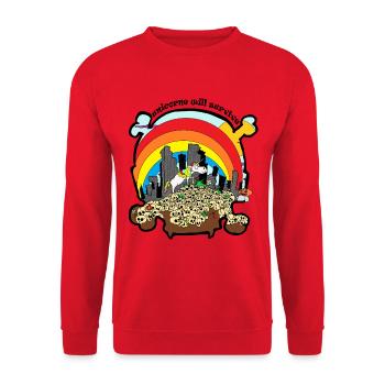 licorne - Sweat-shirt Unisexe - rouge - Devant - Alina (178cm) & Michal (187cm)