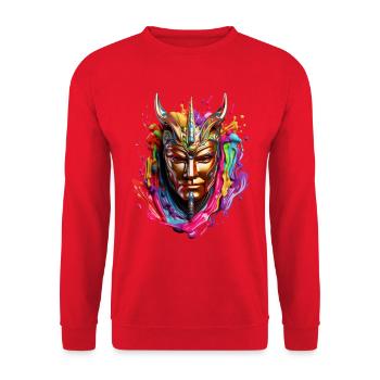 Masque de couleur - Sweat-shirt Unisexe - rouge - Devant - Alina (178cm) & Michal (187cm)