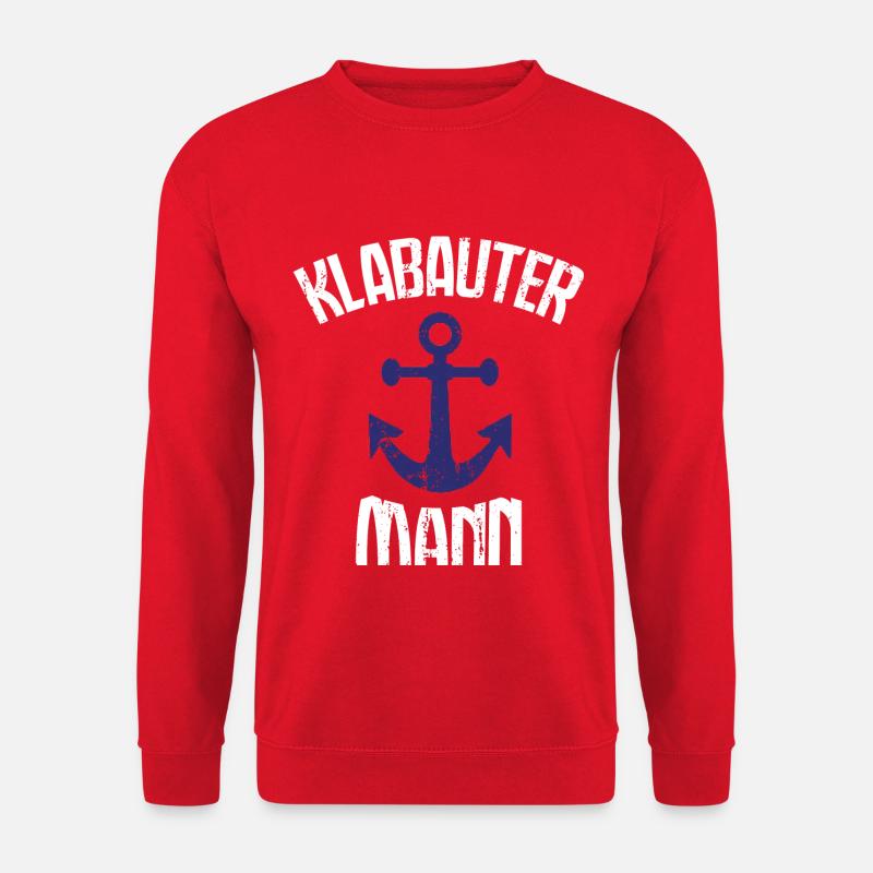 Cooles Klabautermann mit Anker Design - Unisex Pullover - Rot