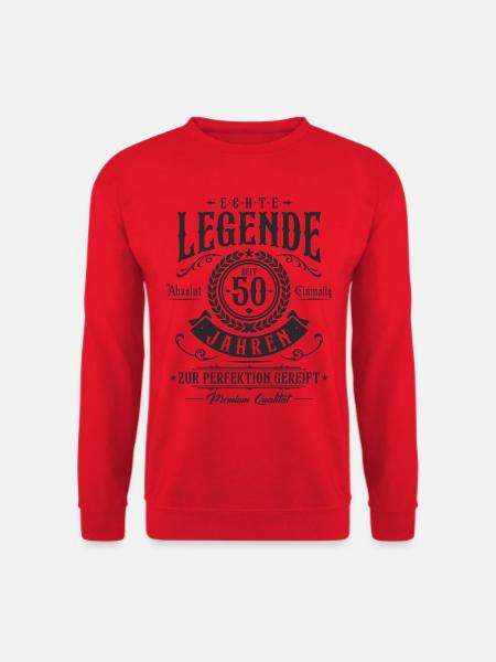 50 Geburtstag Legende 50 Jahre Geschenk - Unisex Pullover - Rot