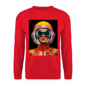 60s Era Rainbow Helmet - Unisex Sweatshirt - red - Front - Alina (178cm) & Michal (187cm)