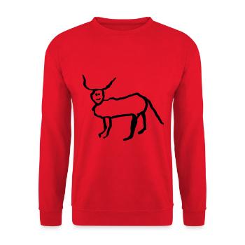 kleiner Sittich des Kuckucks françois verwirrt T-Shirt - Unisex Pullover - Rot - Vorne - Alina (178cm) & Michal (187cm)