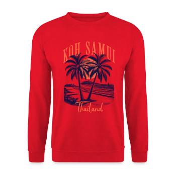 Koh Samui Thailand Beach - Unisex Sweatshirt - red - Front - Alina (178cm) & Michal (187cm)