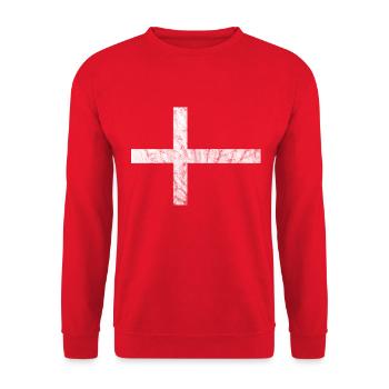Denmark Danish flag Dannebrog Scandinavia - Unisex Sweatshirt - red - Front - Alina (178cm) & Michal (187cm)